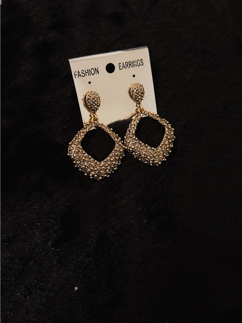 & Other Stories Gold metal Crystal style  Teardrop-Style Drop Earrings